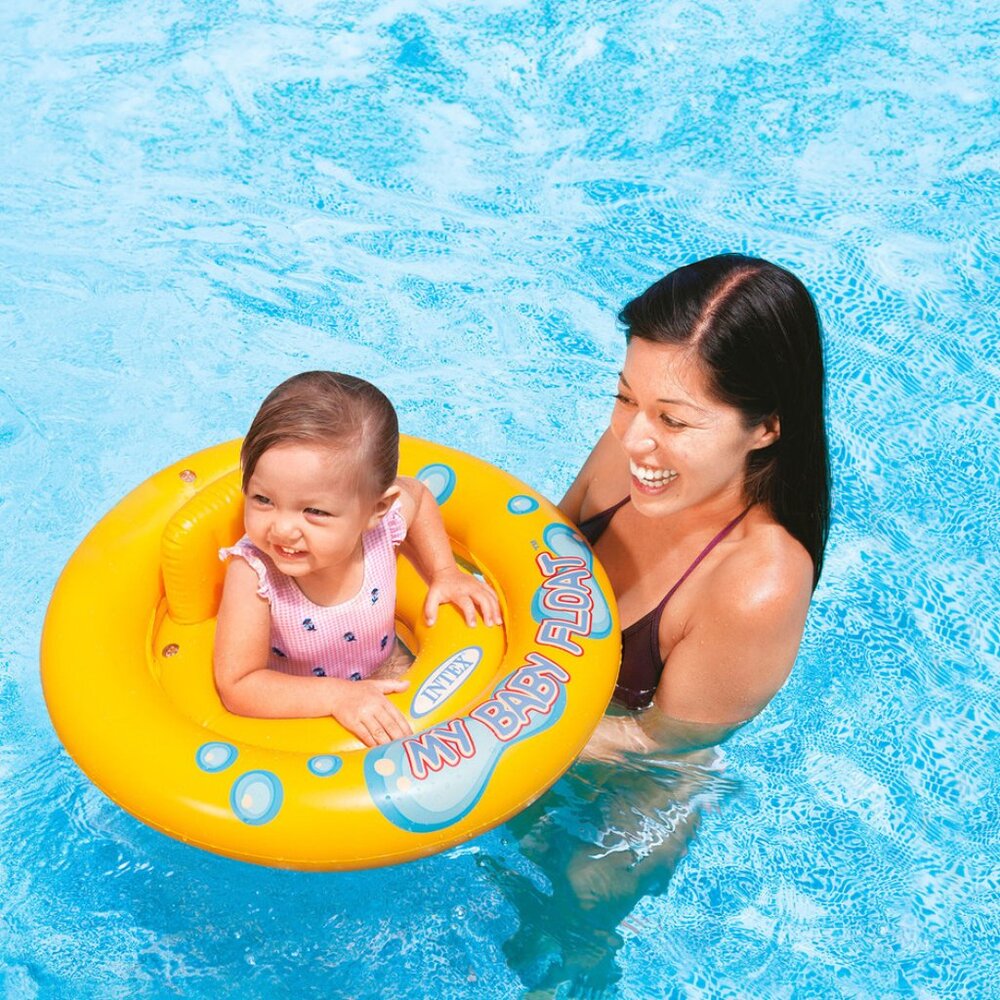 Intex My Baby Float - Yellow Beach, Swim Float - Ages 1-2 - New in Open Package
